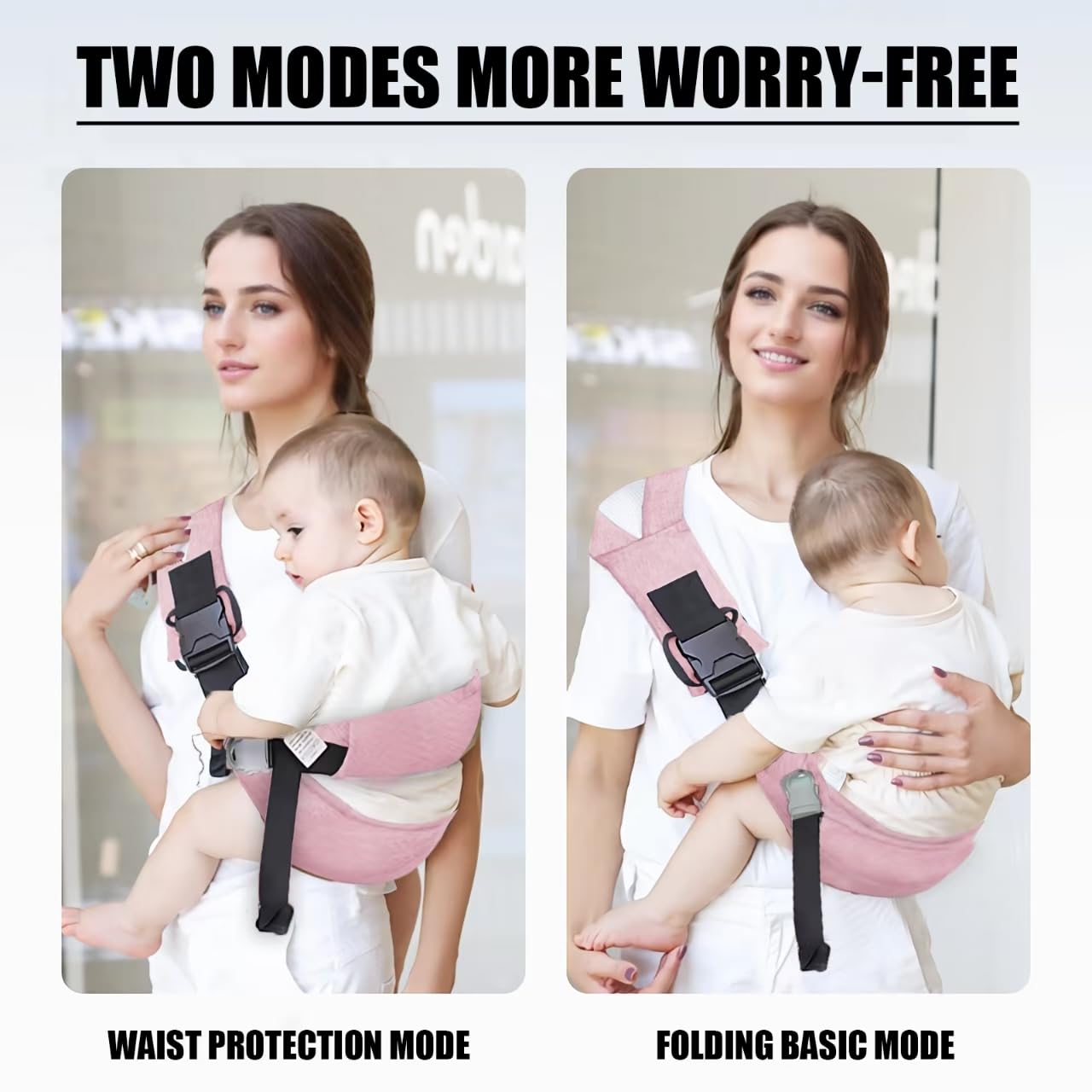Easy to Wear Baby Sling Carrier - Compact Toddler Carrier with Adjustable Strap, Soft Padding, Non-Slip Hip Seat for Infants and Toddlers (7-44 LBS, 6-48 Months)