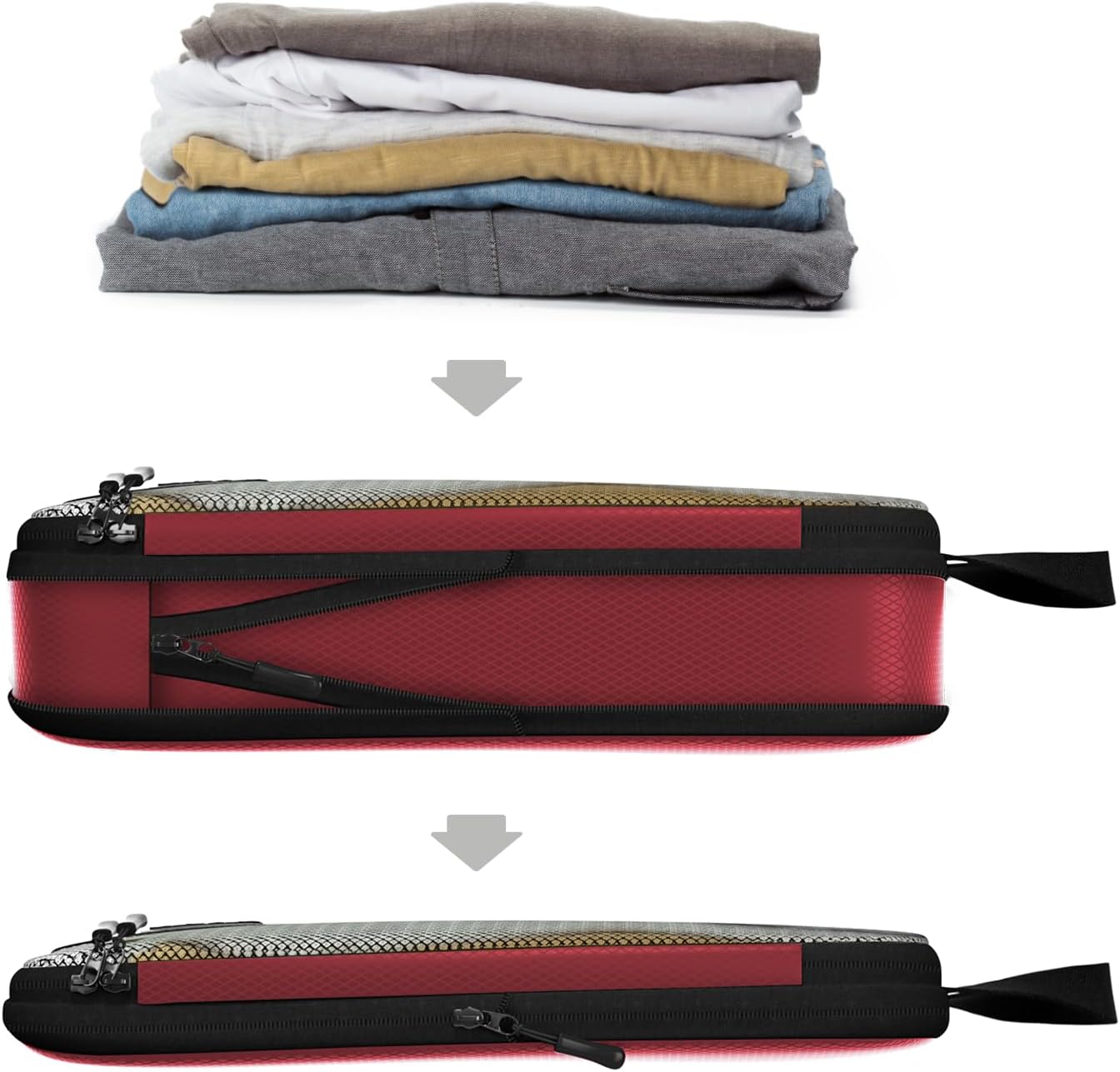 Large Compression Packing Cubes for Travel - 5 Pcs set of Packing Cubes Compression, Carry on Suitcase Organizer Bags - Travel Cubes Organizer Bags for Luggage