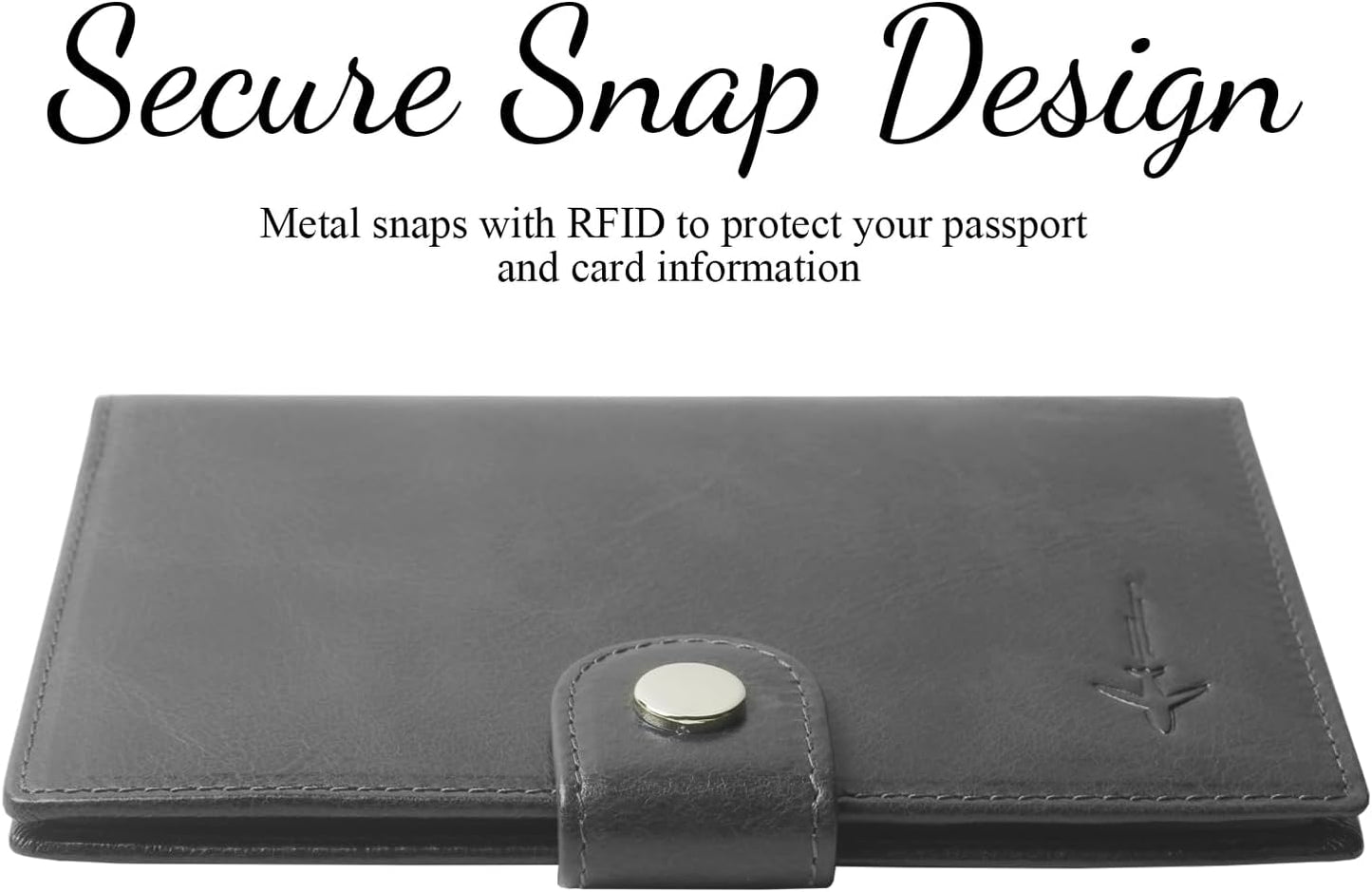 Genuine Leather Passport Case, RFID Passport Cover with Credit Card Holder for Women and Men Family ID Travel