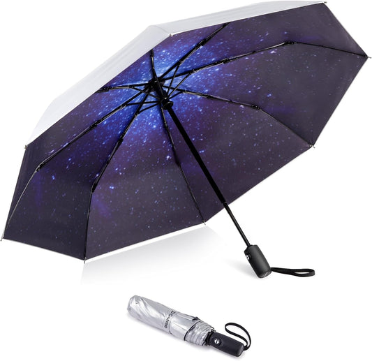 G4Free UPF 50+ UV Protection Large Travel Umbrella 42/46 Inch Auto Open Close Windproof Sun Blocking Umbrella