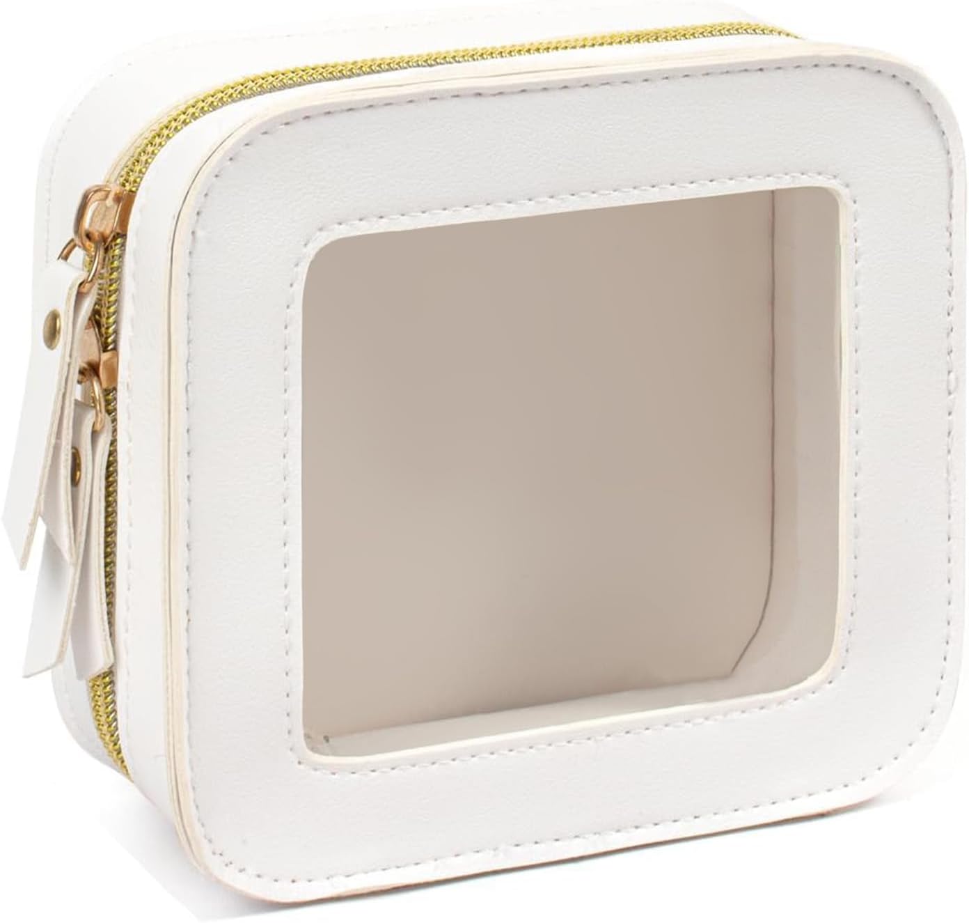 Small Clear Makup Bag, Clear Cosmetic Bags with Zipper Waterproof Small Travel Cosmetic Case Cute Make Up Pouch Mini Car Essentials for Women Travel Car Organizer