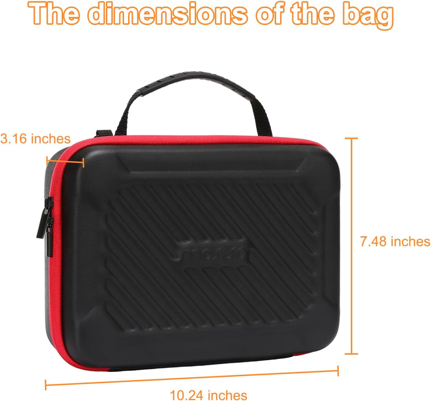 MOSISO Camera Case Compatible with GoPro Hero 13/12/11/10/9/8/7, Hard Travel Carrying Case Compatible with AKASO EK7000/V50/Brave 4/7 LE/8, EVA Case with Handle & Snap Hook for Action Camera, Black