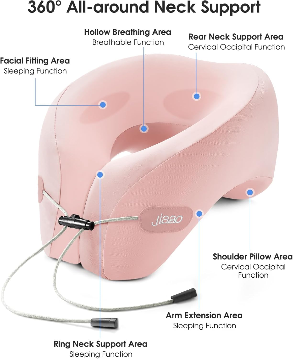 Travel Pillow,Travel Neck Pillows for Airplanes, Memory Foam Travel Pillows with 360° Head and Neck Support,Ergonomic Design Travel Essential Suitable for Plane,Car, Home,Train and Bus Trip