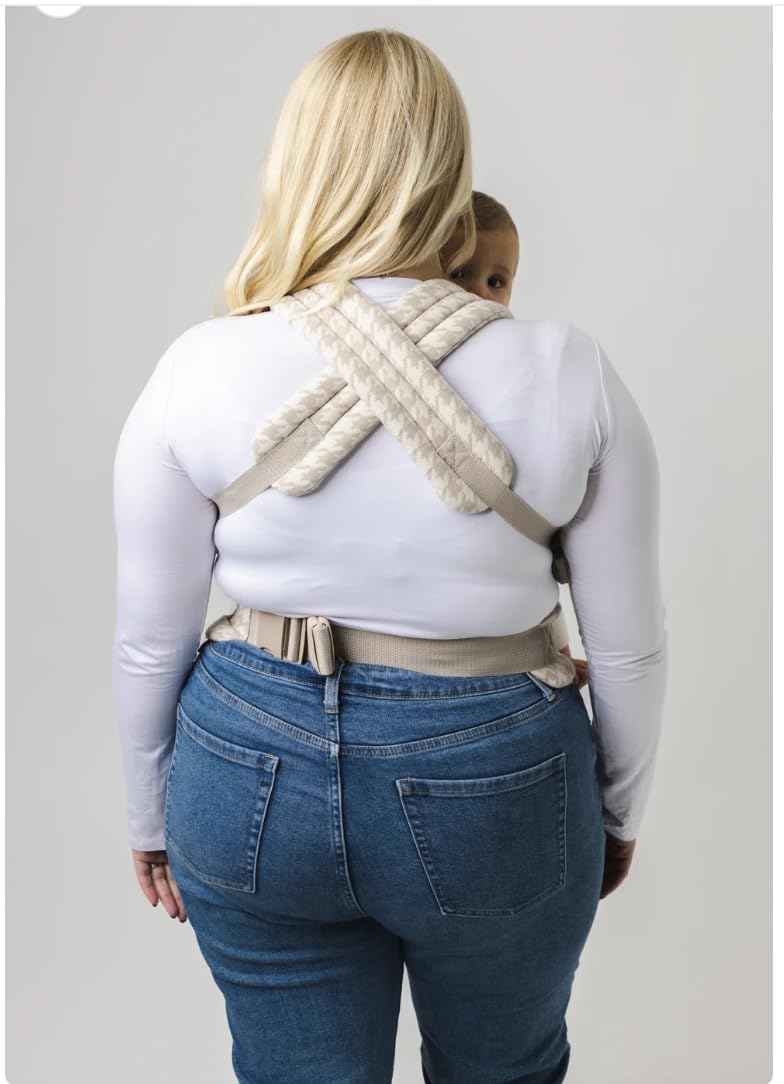 Mabē Monarch Ergonomic Baby Carrier – Premium Cotton Soft Structured Newborn to Toddler Carrier with Hip-Healthy Design, 3 Carry Positions (7-35lbs), Lightweight & Breathable, (Houndstooth)