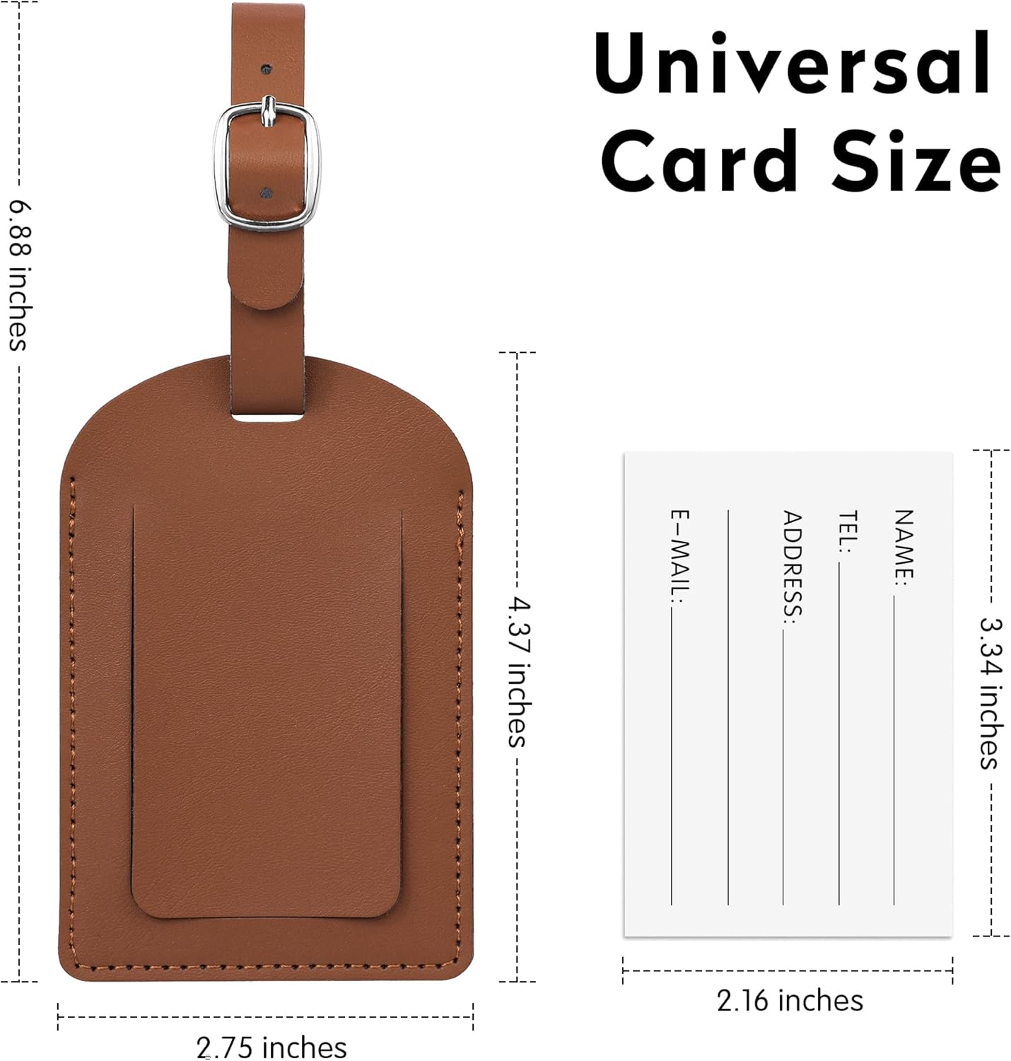 Luggage Tags for Suitcase Travel Bag Labels Privacy Protection Luggage Tag for Baggage PVC Baggage ID Label Tags Yellow+Brown