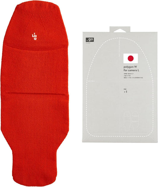 Camera Cover, Polygon W, Made in Japan, L size, Orange