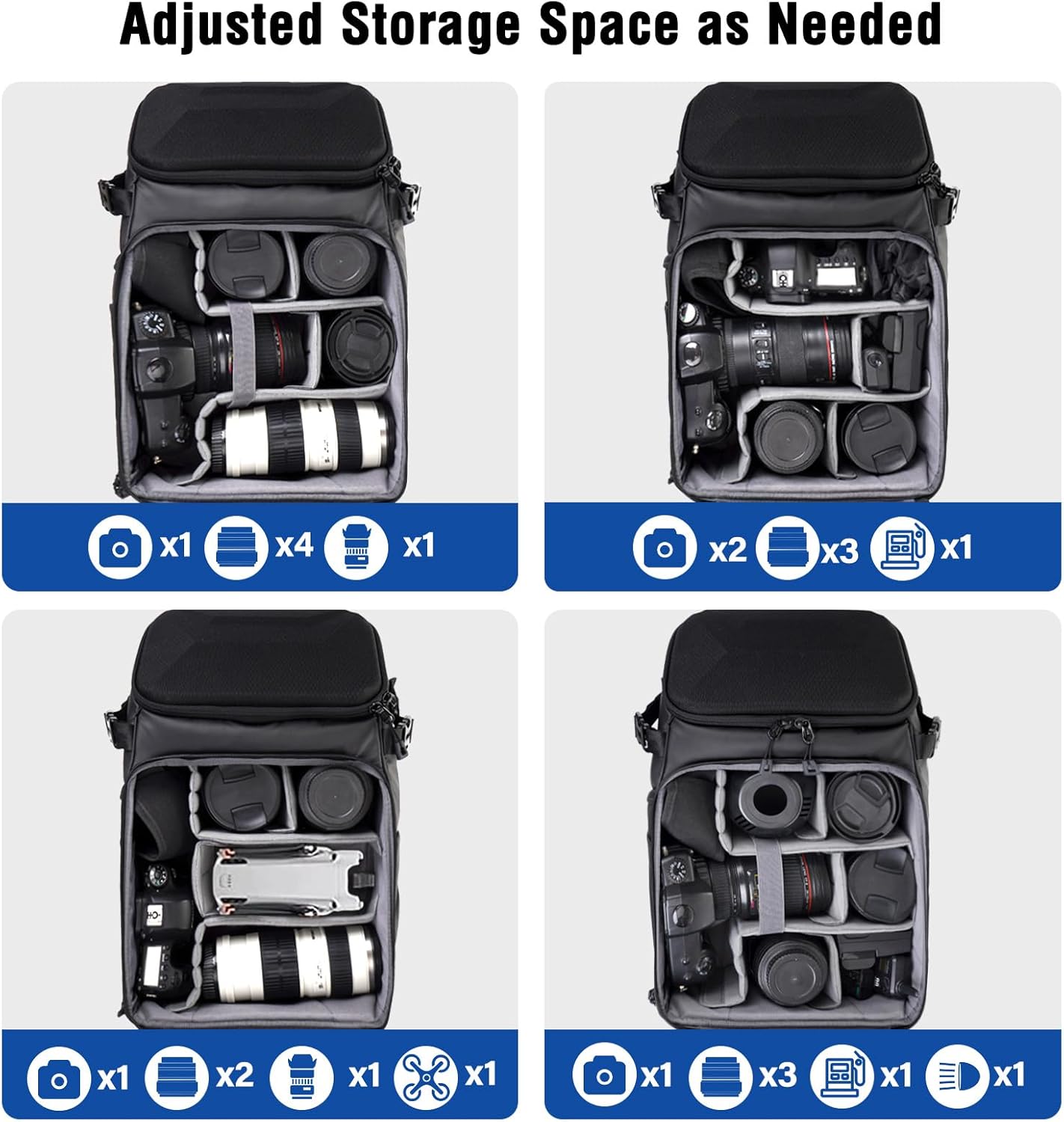 MOSISO Camera Backpack, DSLR Camera Bag with Waterproof Rain Cover, Honeycomb Hardshell Case Photography Travel Backpack with 15-16 inch Laptop Compartment & Tripod Holder for Canon/Nikon/Sony, Black