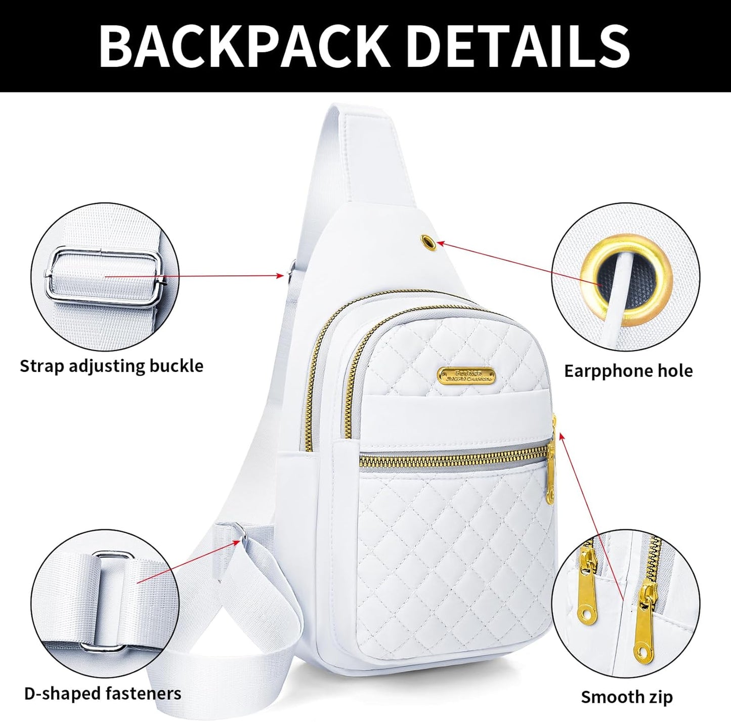 Small Sling Bag For Women Men Casual Crossbody Sling Backpack