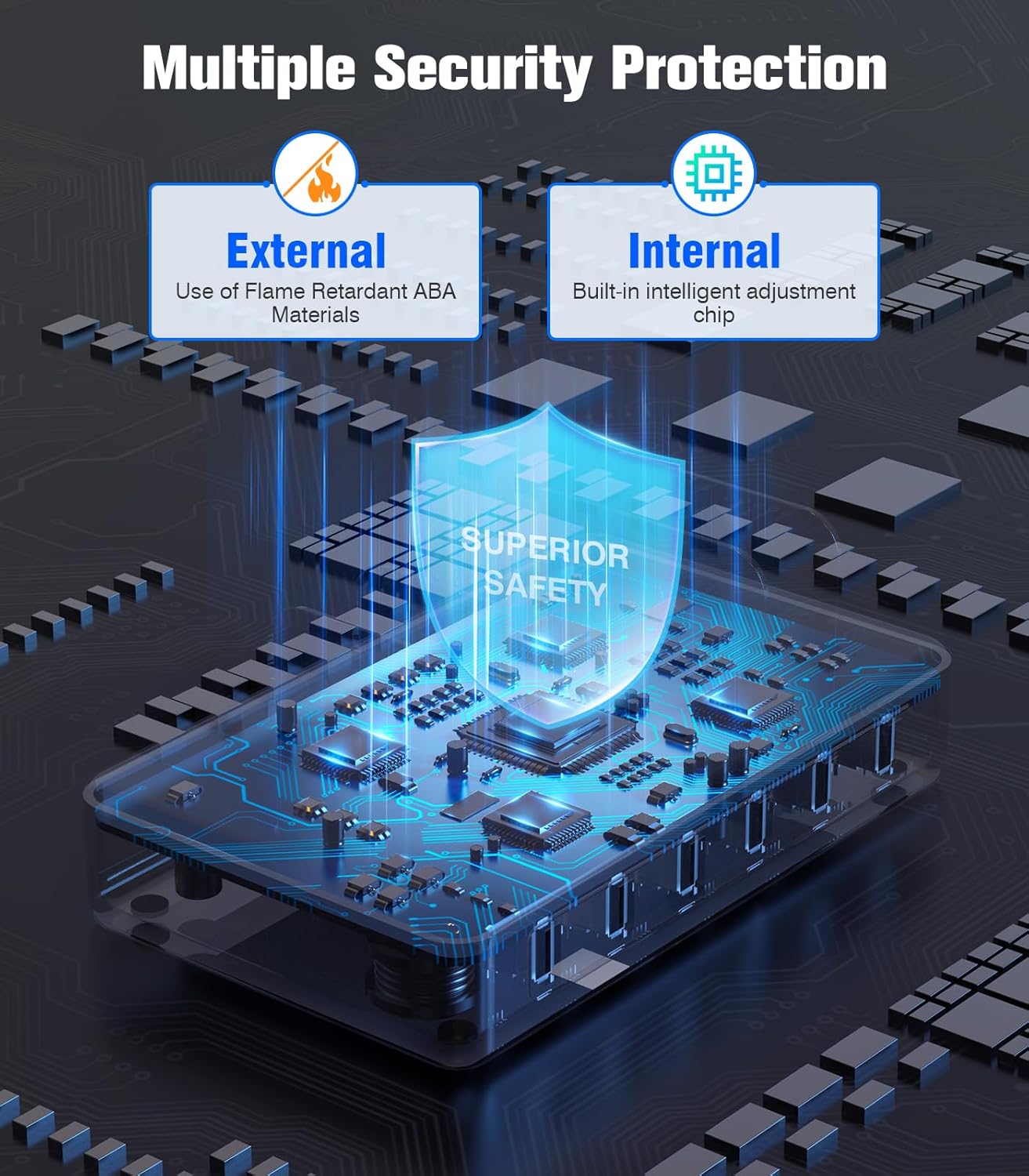 CREATIVE DESIGN 50W Charging Station for Multiple Devices,6 Port Multiple USB Charger Station with 6 Cables Compatible with iPhone,iPad Kindle Tablet and Other Electronic（Space Gray