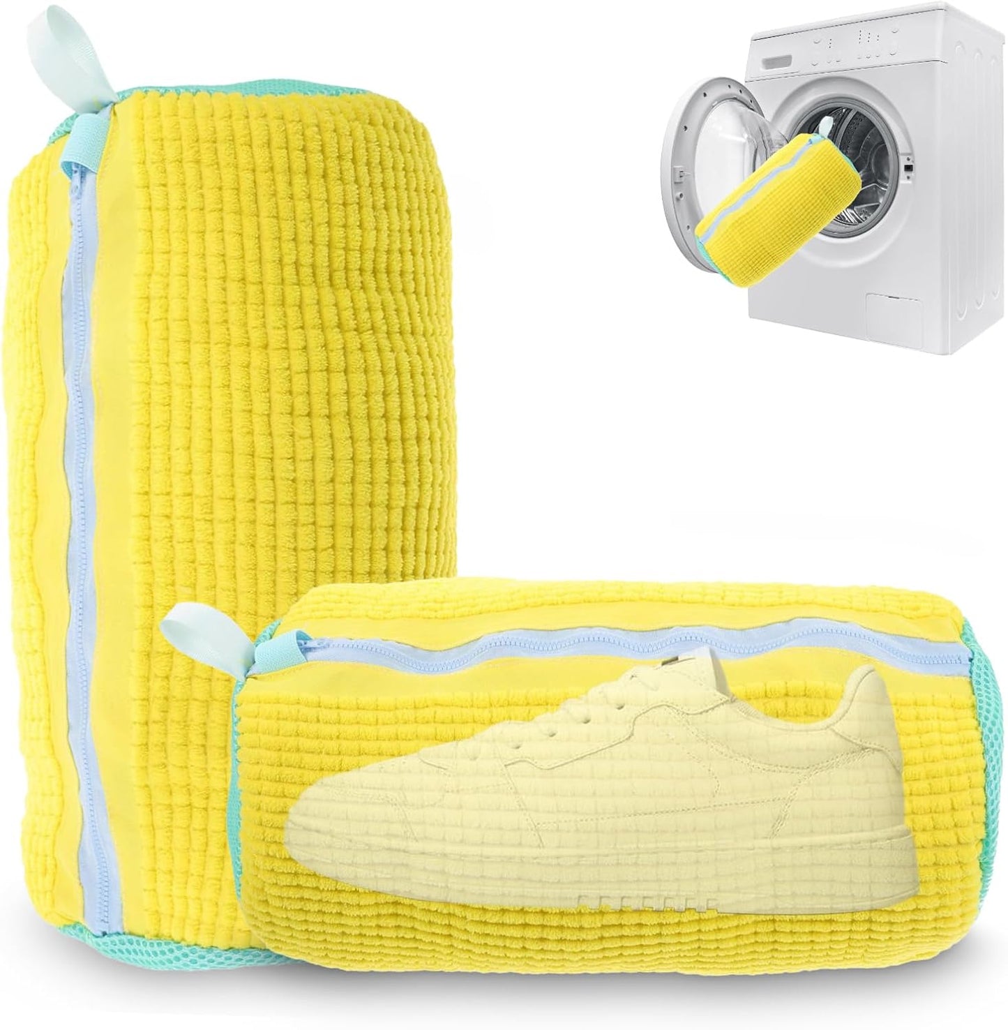 2PCS Shoe Washing Machine Bag, Durable Shoe Bag for Washing Machine, Fits All Shoe Sizes, Easy to Use Cleaning Bag