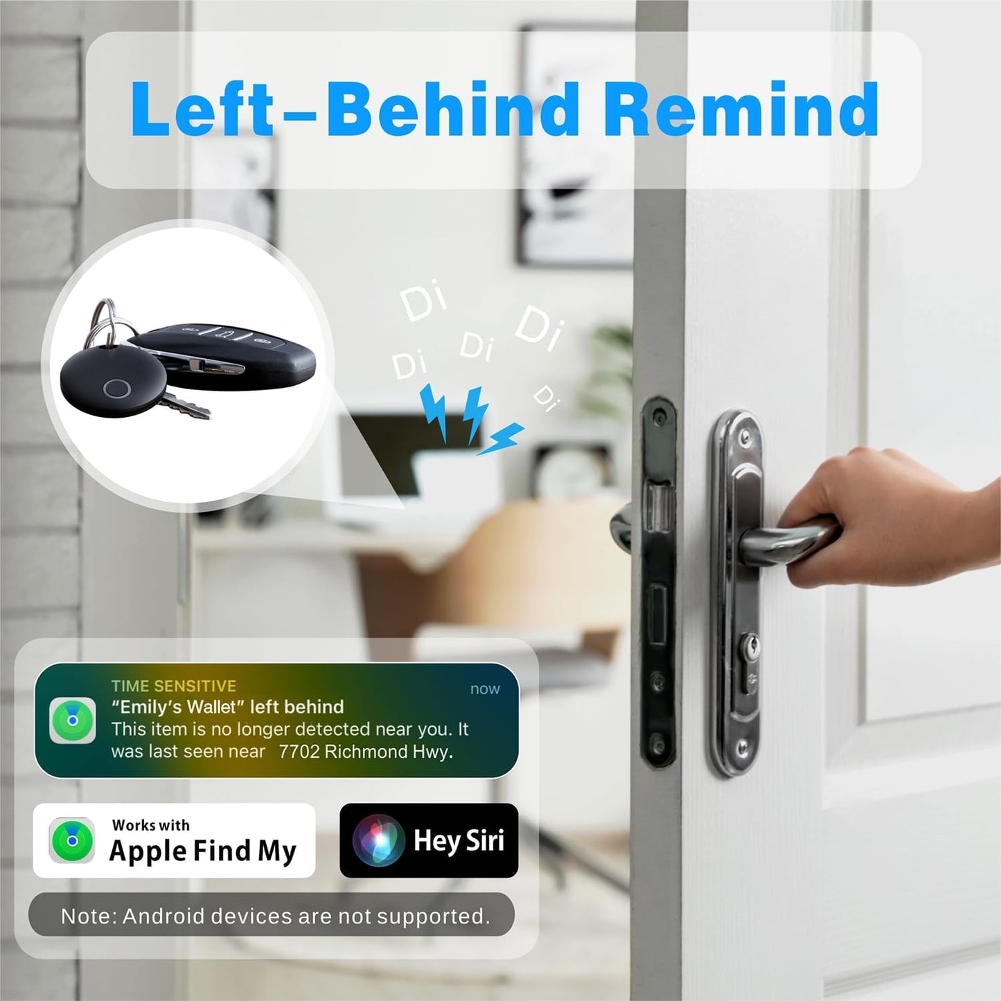 Air Tracker Tags-4 Pack, Smart Bluetooth Tracker Works with Apple Find My (iOS Only), Item Finder Locator for Keys, Luggage, Backpack, IP67 Waterproof