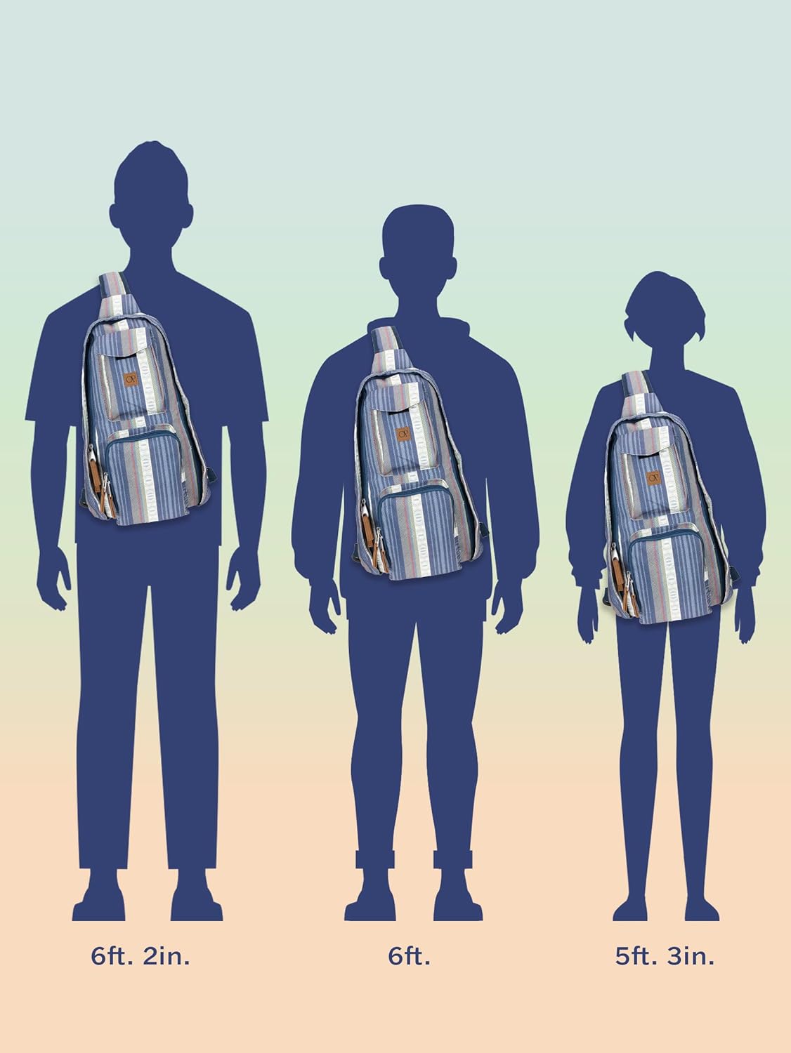 Ocean Pacific Crossbody Sling Bag for Everyday Use, Travel, Work - Casual Daypack for Men Women