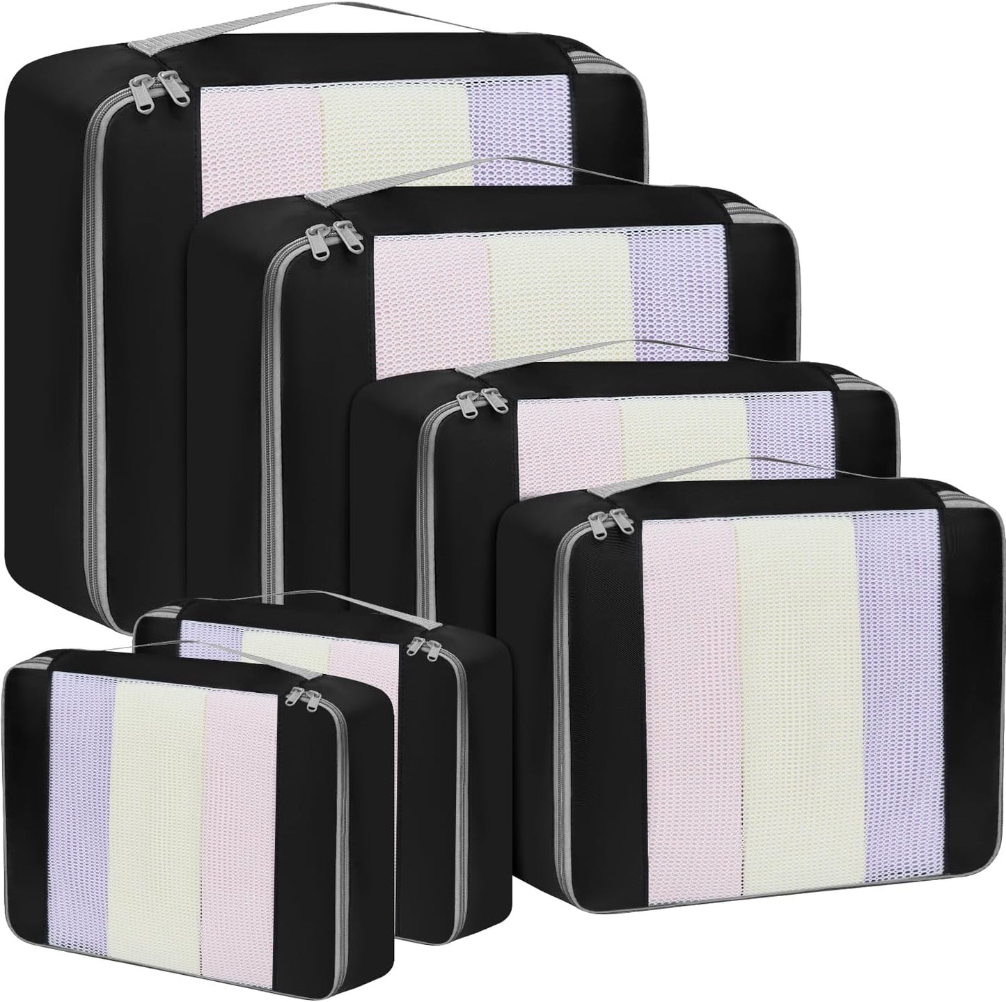 BAGAIL 6 Set/8 Set/10 Set Packing Cubes Various Sizes Packing Organizer for Travel Accessories Luggage Carry On Suitcase