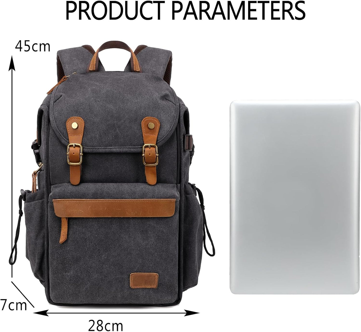 Camera backpack ; Professional UAV Camera bag ;Backpack Large Capacity Photography Canvas backpack camera bag（grey）