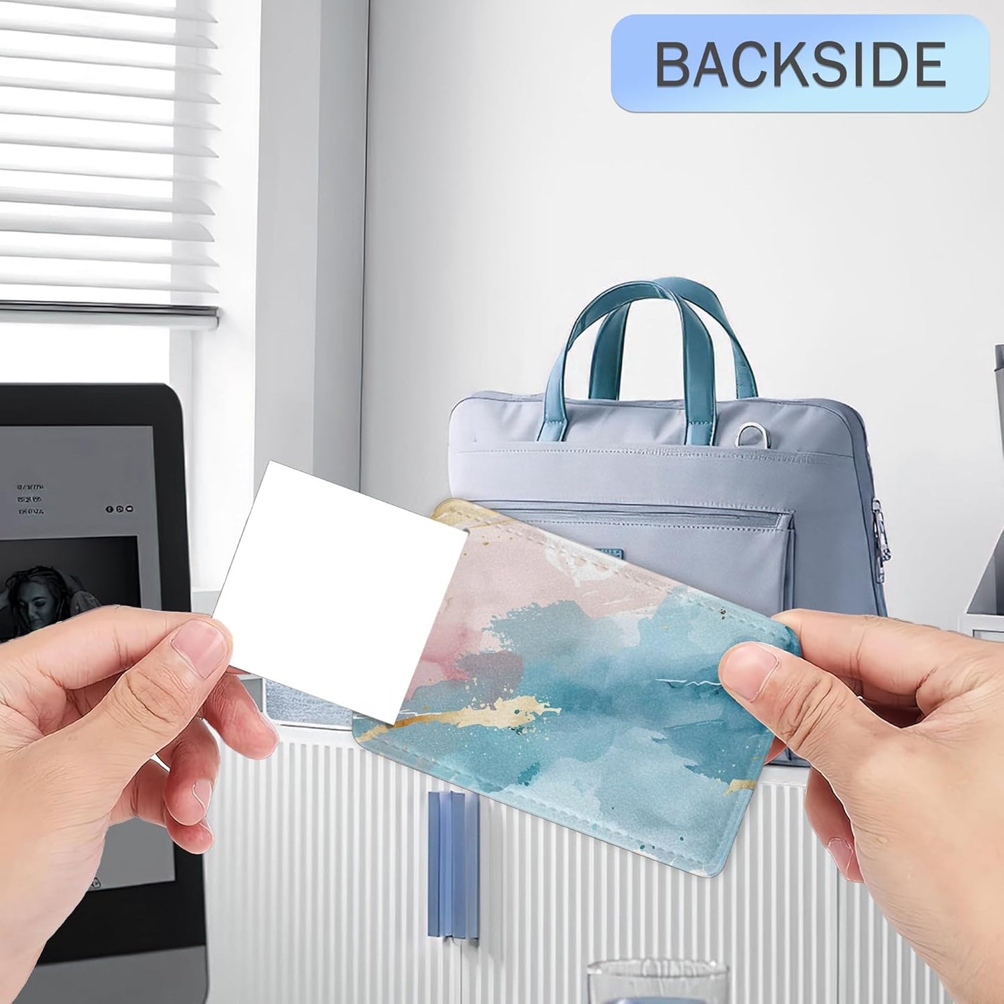 Luggage Tags for Suitcase,Abstract Colorful Marble Texture Luggage Tags of Set 2 Leather Identifiers Privacy Cover with Stainless Steel Loop for Women Men Travel Bag Suitcase