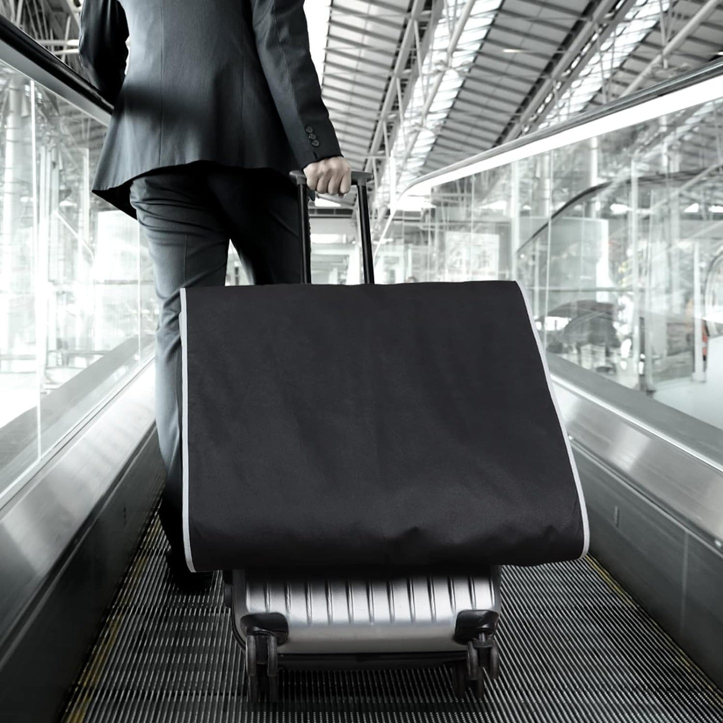 Zilink Long Garment Bags for Dresses Coat Bags for Travel and Storage 60 inches Gusseted Suit Cover Protector for with 2 Large Mesh Pockets and 2 Carry Handles for Suit Coat, Dress, Tuxedos Set of 2