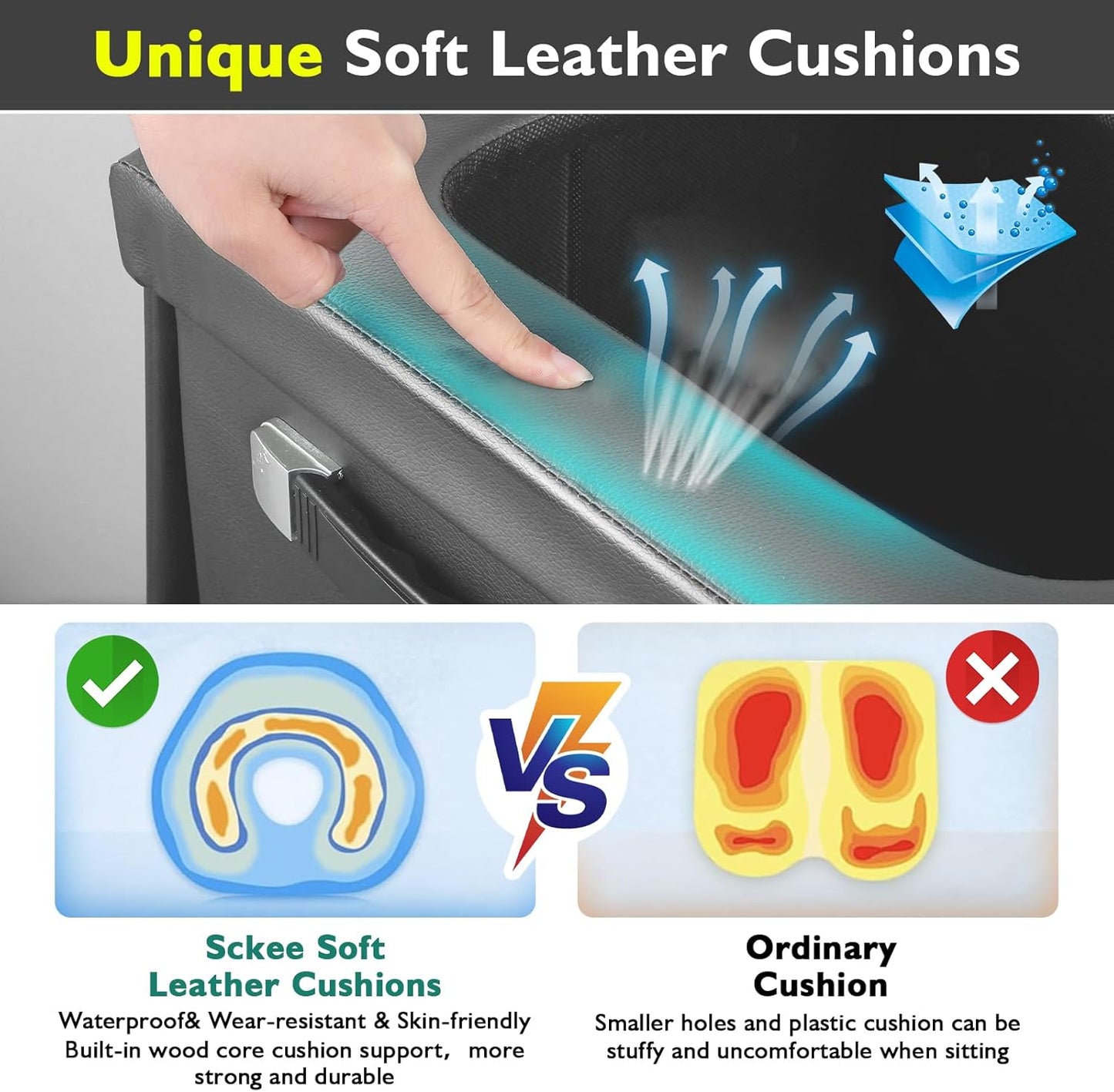 2025 Upgraded 16.5'' XL Portable Toilet for Adults,Tall Camping Toilet with Lid and Convenient Carry Bag, Portable Potty for Camping, Hiking, Car Travel,Truck, RV, Boating, Road Trips, Beach (Gray)