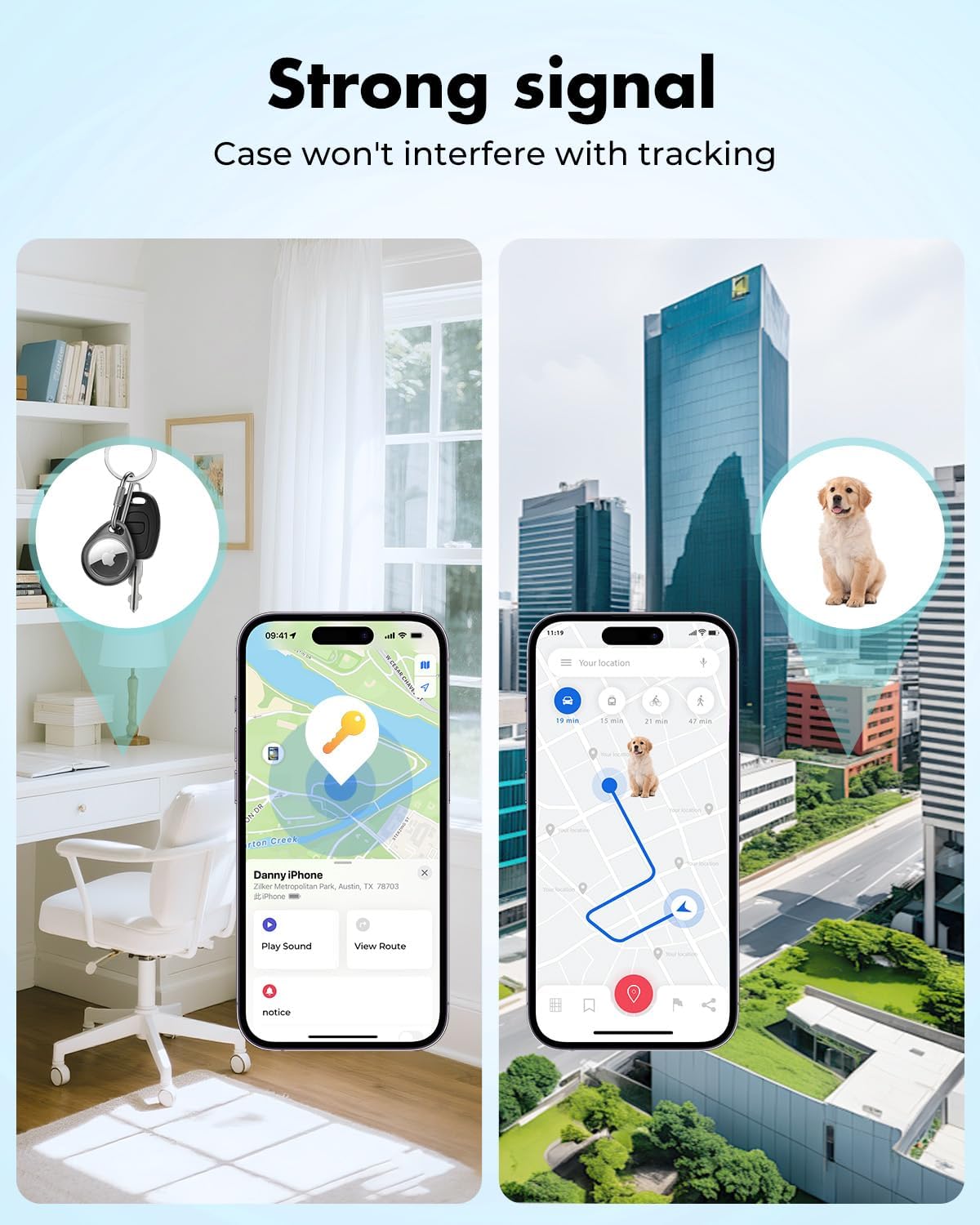 UNBREAKcable AirTag Holder for Apple - 4 Pack Air Tag Case [Professional Carabiner] [Waterproof] [Shockproof] TPU AirTag Keychain for Kids, Pets, Keys, Luggage, Backpacks