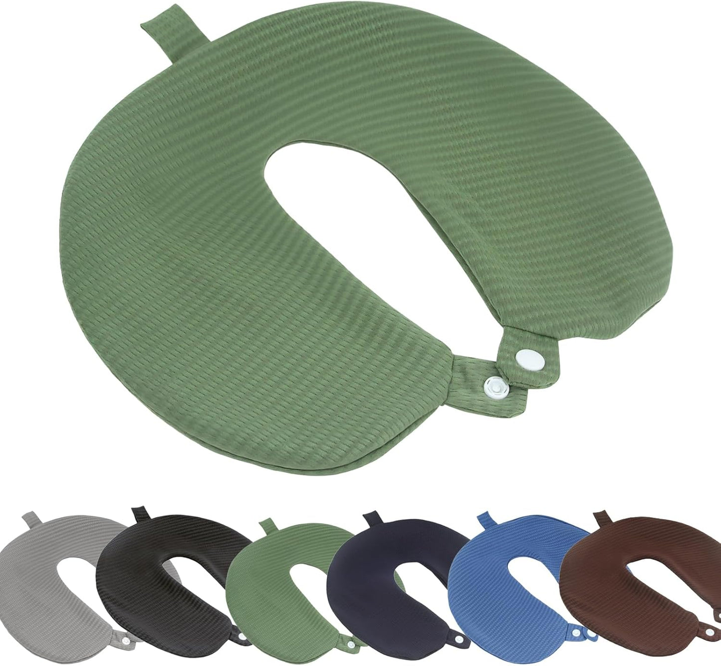 Travel Neck Pillow Cover, Neck Pillow Case with Zipper, Cooling, Pure, Soft and Smooh, Airplane Pillow Sleep Replacementt Washable (Only Pillow Covers, no Filler)