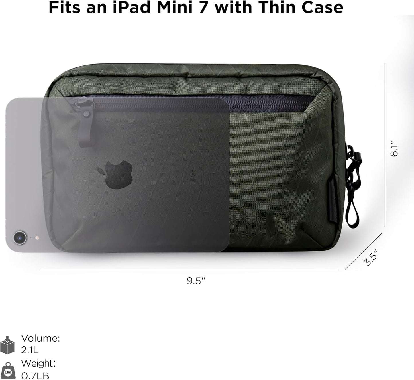 ALPAKA Elements Tech Case - Travel Organizer Pouch for Electronics, Cables, EDC with Weatherproof Fabrics, YKK Zippers