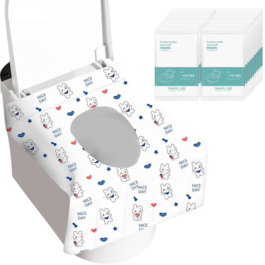 20 Pack Toilet Seat Covers Disposable, Portable Toilet Seat Cover for Travel Waterproof Potty Covers for Toddler(Individually Wrapped）