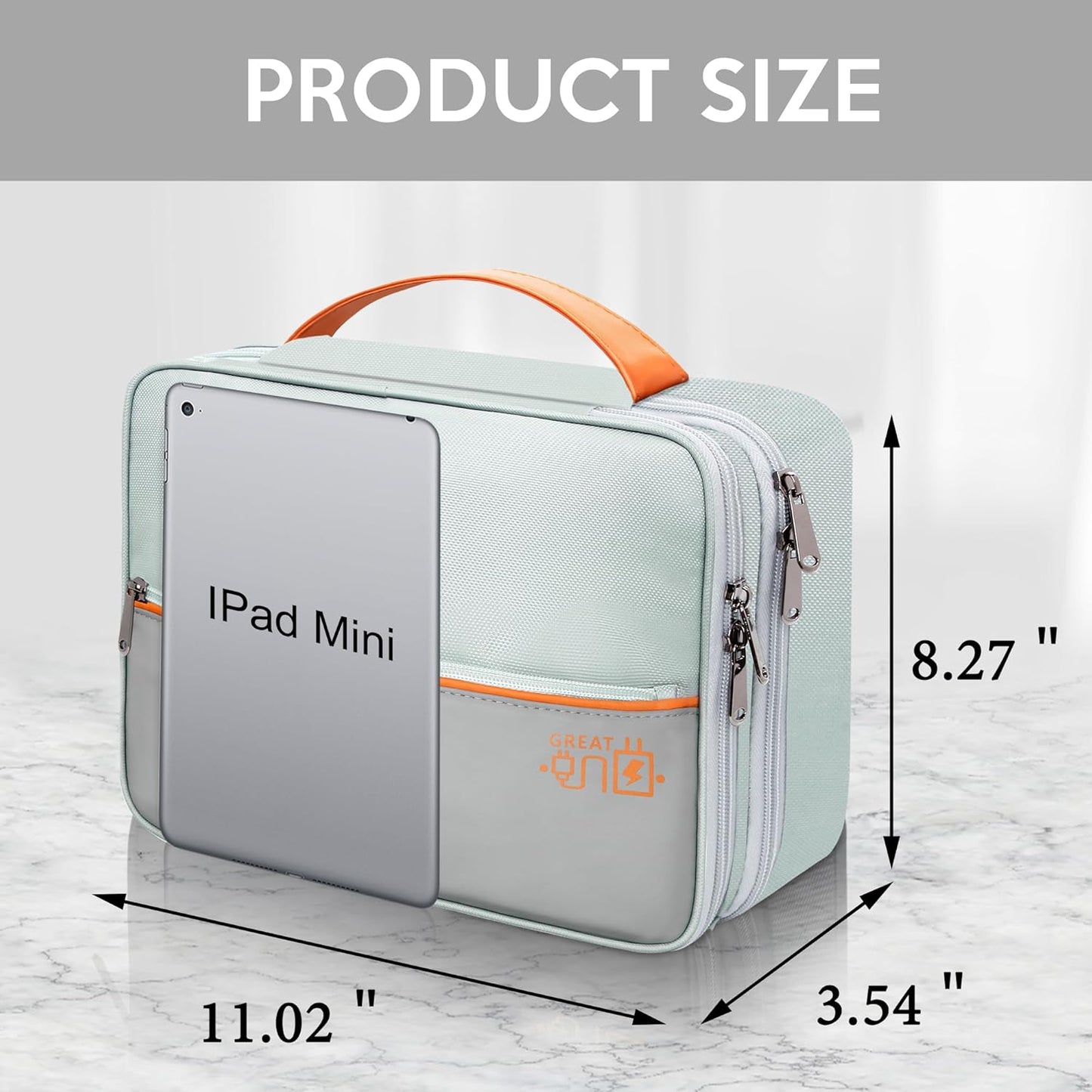 Electronic Organizer Travel Case, Travel Cord Organizer Case Portable Waterproof Cable Organizer Bag for Charger, Cord, USB, Power Bank, Earphone