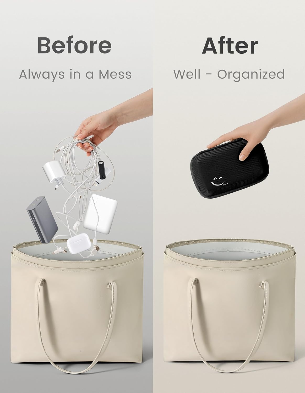 Travelkin Travel Cord Organizer, Small Electronic Organizer Travel Case, Cable Organizer Bag For Cords,Chargers Phone, Sd Card,Usbs