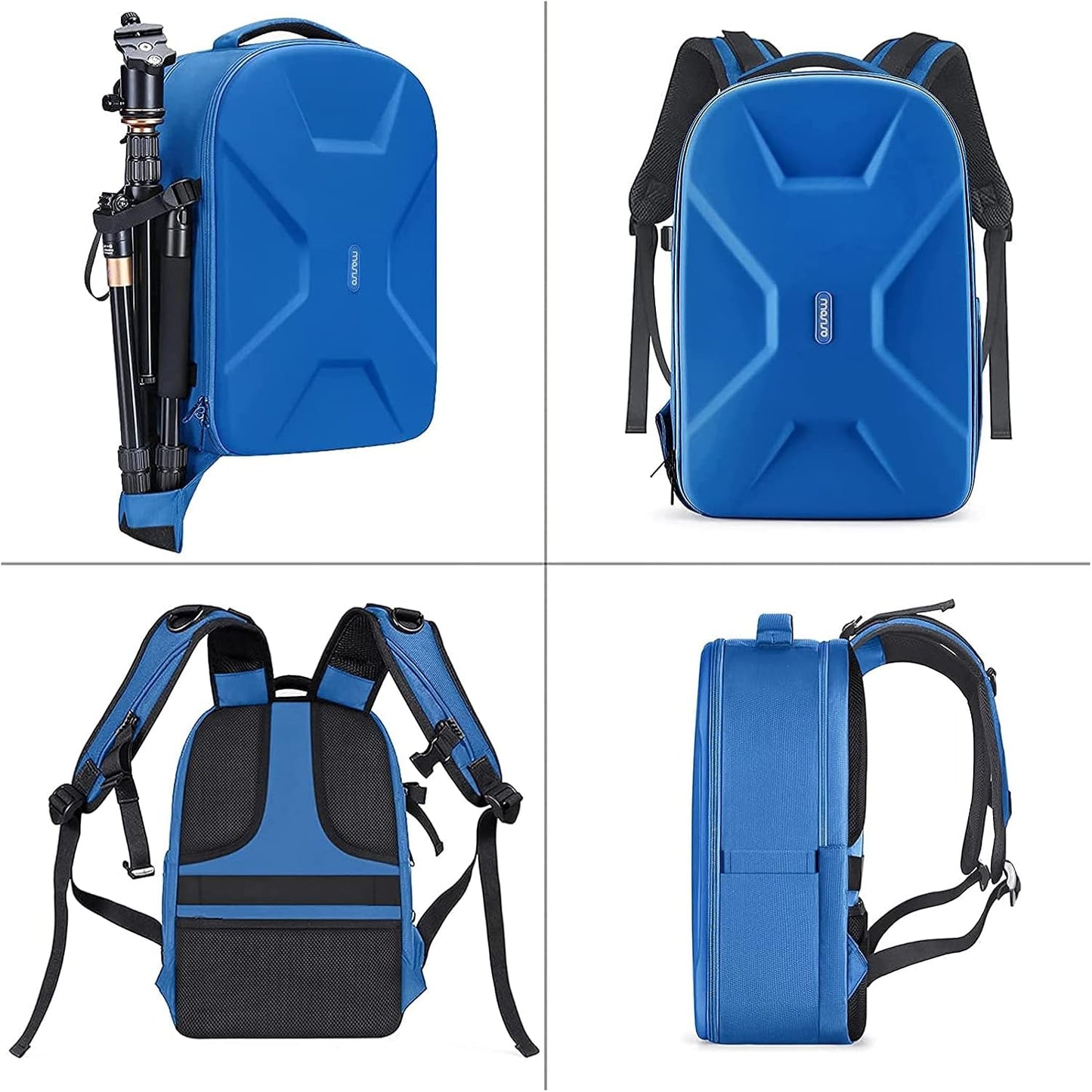 MOSISO Camera Backpack, DSLR/SLR/Mirrorless Photography Camera Bag 15-16 inch Waterproof Hardshell Case with Tripod Holder&Laptop Compartment Compatible with Canon/Nikon/Sony, Royal Blue