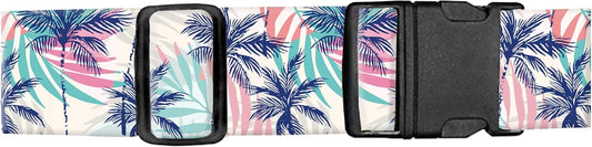 Luggage Straps for Suitcases, Adjustable Travel Belt, Durable Wide Luggage Strap, Cute Suitcase Strap Identifiers with Buckle, Bag Straps for Luggage, Cute Boho Leaf