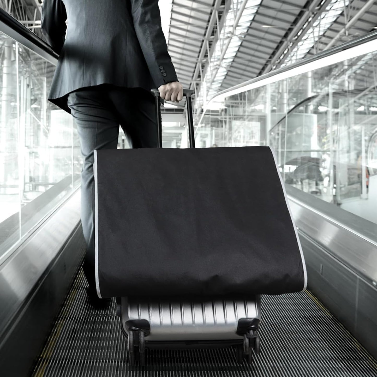 Zilink Upgrade 60" Garment Bag for Long Coat, Leather,Fur, Mink, Gown and Choir Robe with 3.9" Gusset and Stable Buckles Heavy Duty, Hanging, Breathable, Foldable Travel and Wardrobe Clothes Protector