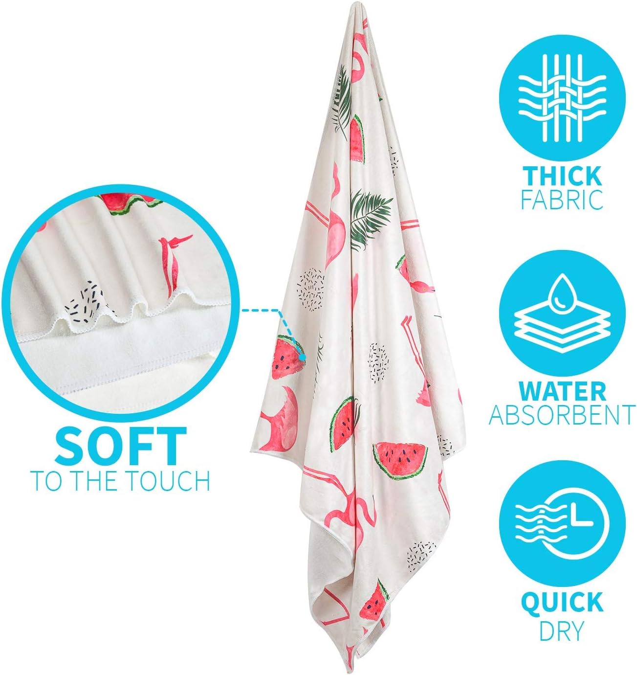 Beach Bag Spacious Shoulder Tote Travel & Gym Bag w/Multiple Pockets & Strong Zipper