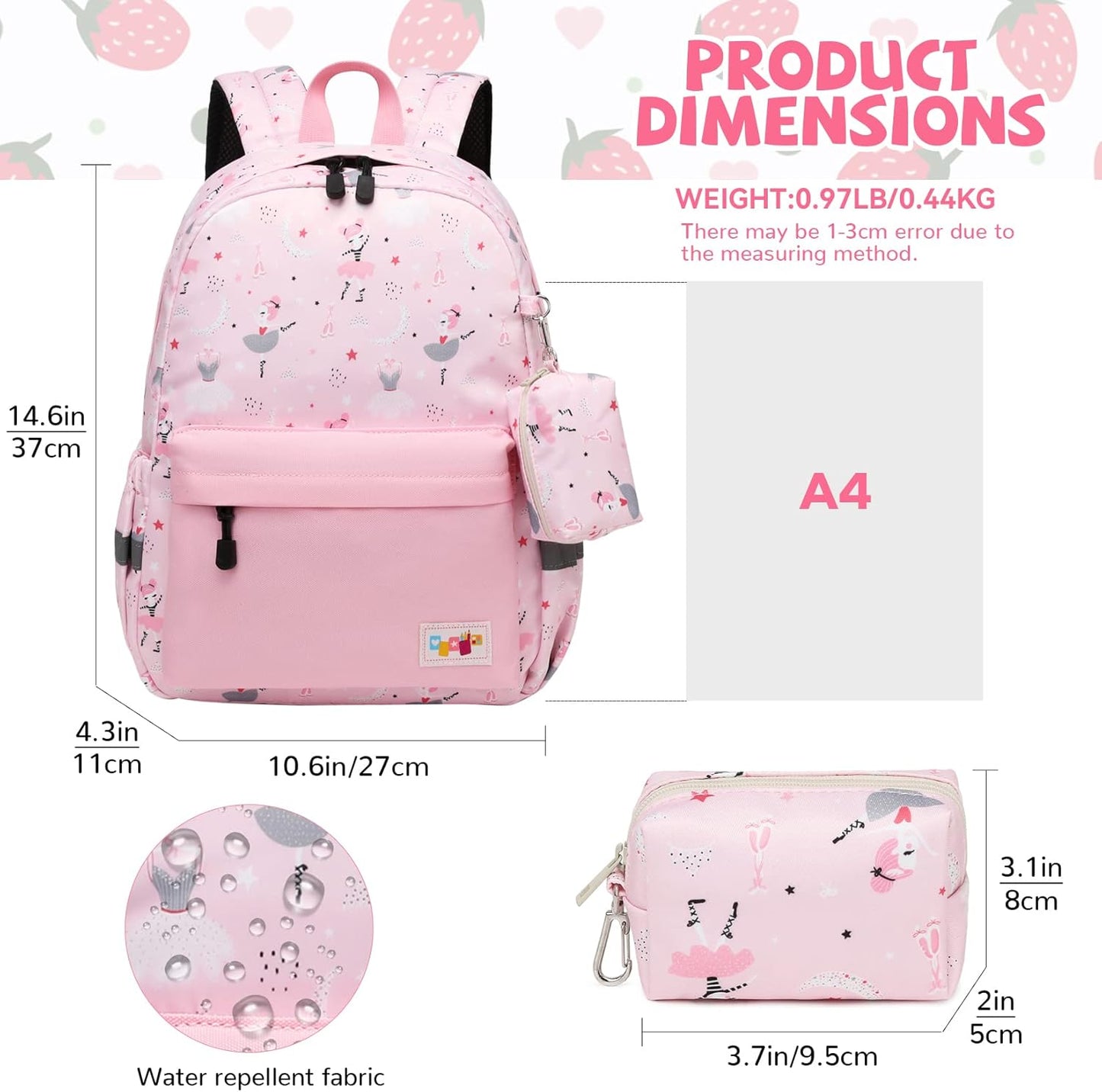 mygreen Toddler Backpack, Kids Backpack for Boys and Girls with Chest Strap