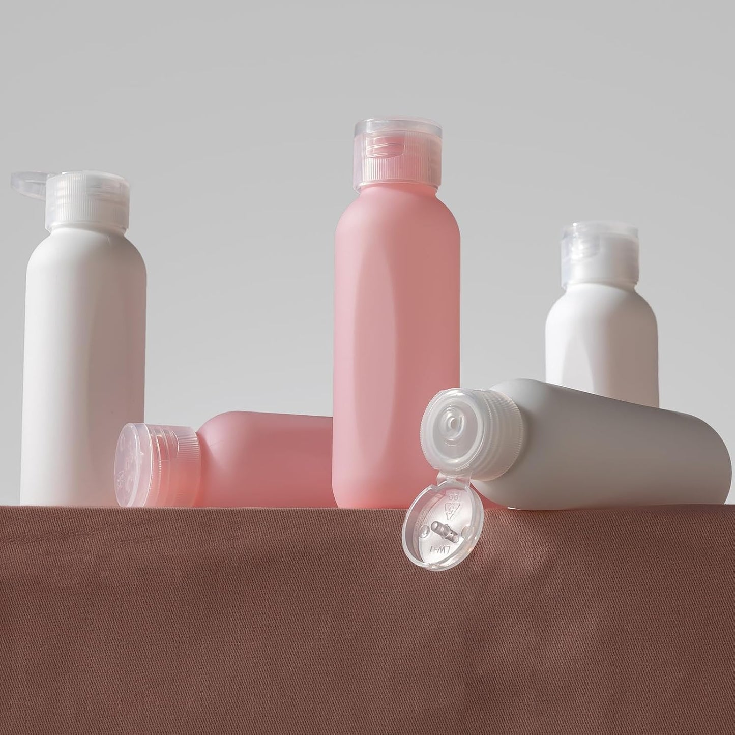 3.4 oz Travel Bottles for Toiletries, Empty Plastic Shampoo Bottle (5PCS) Small Size Container Tsa Approved (100ml, Pink)