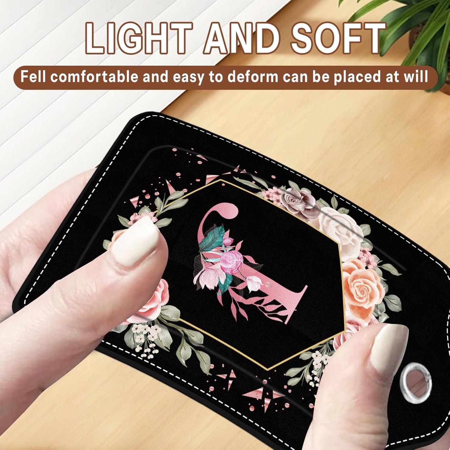 2Pcs Letter J Luggage Tag for Women, Pink Leather Luggage Tags for Suitcases Waterproof, Name ID Labels with Privacy Cover Suitcases Bag Baggage Tags for Travel, Travel Accessory Luggage Tag