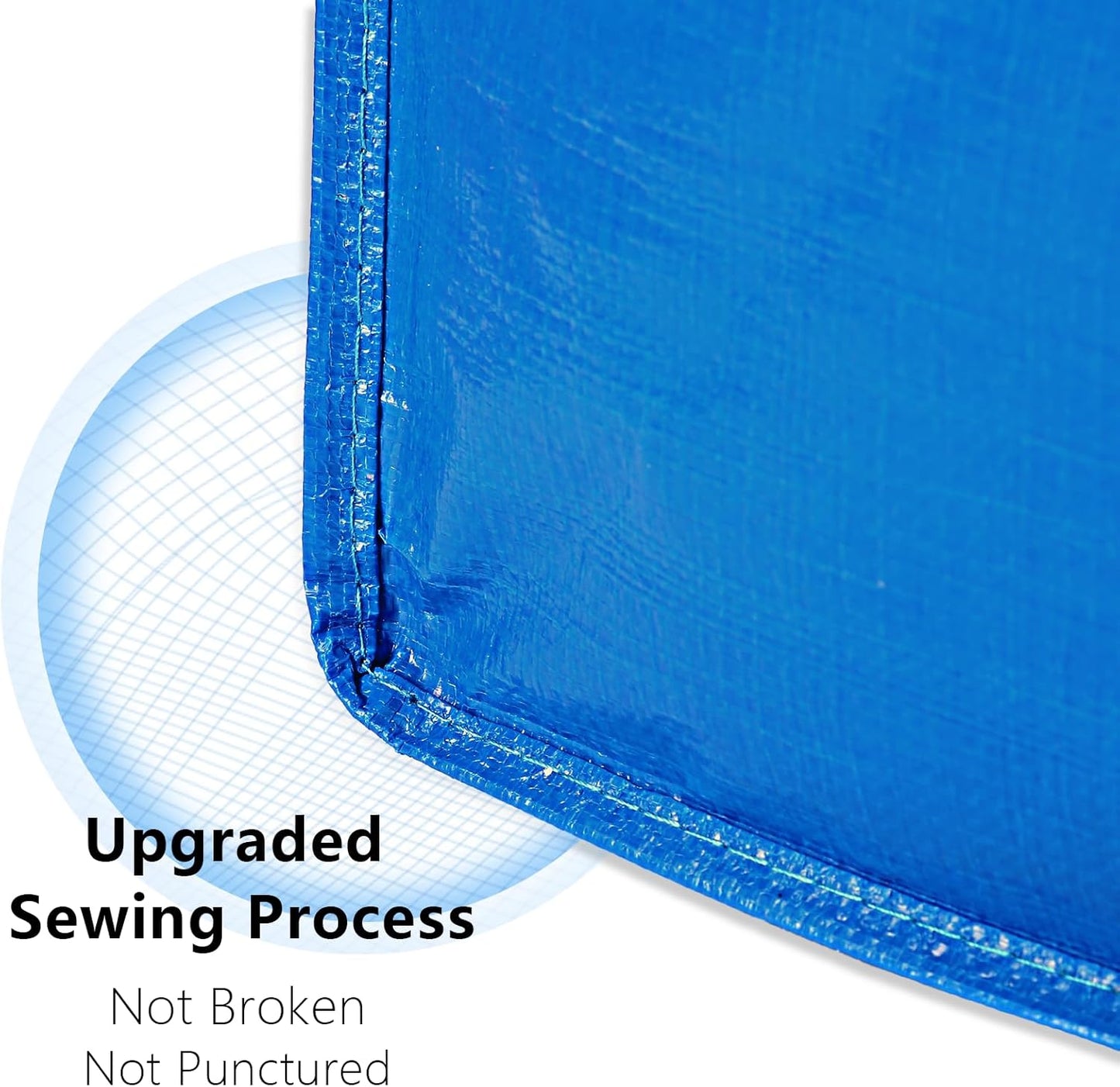 4 Pack Heavy Duty Extra Large Moving Bags Storage Tote - Strong Handles& Backpack Straps - Space Saving Storage Bags Alternative to Moving Boxes and Bins,Compatible with Ikea Frakta Cart, Blue