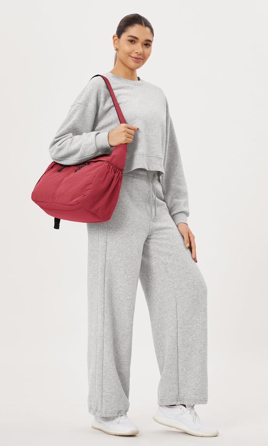 ODODOS 20L Crossbody Tote Bag Large Capacity Lightweight Hobo Shoulder Sling Bags for Gym Shopping Beach Travel