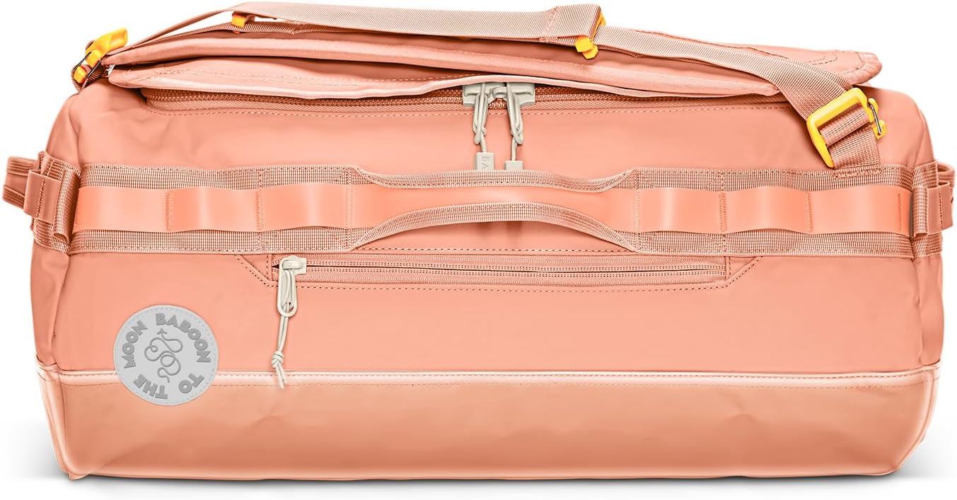 Baboon to the Moon Go-Bag Medium 40L – Detachable Straps, Small Duffle Bag for Travel, Gym Bag for Women, Mens Travel Bag, Duffel Bags for Traveling, Travel Duffel Bags for Women (Sunset Coral)