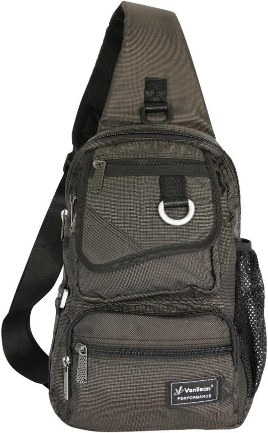 Sling Bag Chest Shoulder Backpack Crossbody Multipurpose Daypack For Men Women Black