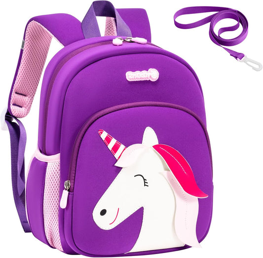 Padgene Toddler Harness Backpacks Safety Leash Kids Anti Lost Kindergarten Preschool Backpack Neoprene Lightweight Animal Schoolbag 3D Cartoon Dinasour Mini Travel Bag for Boys Girls Ages 3-5