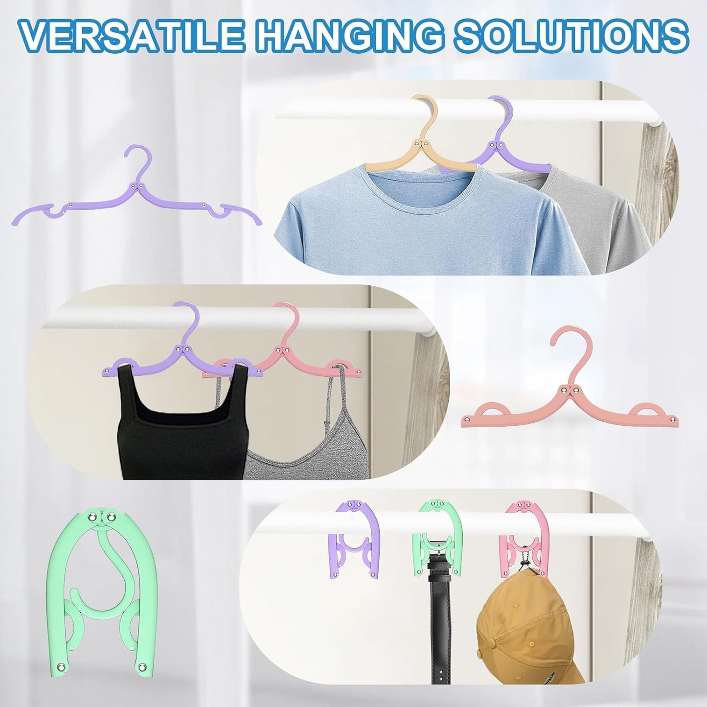 10 Pcs Travel Hangers Cruise Ship Essentials Accessories Portable Folding Clothes Hanger Foldable Drying Rack