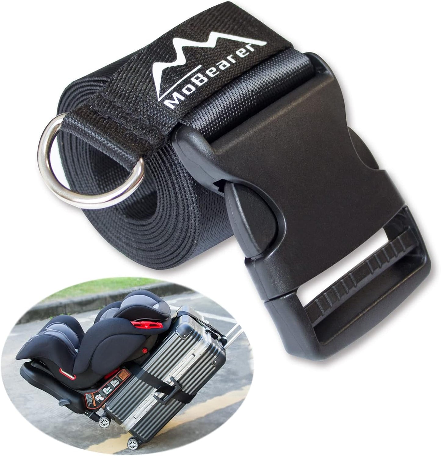 Car Seat Travel Belt to Suitcase,Car Seat Travel Strap to Convert Kid Car Seat and Carry-on Luggage into an Airport Car Seat Stroller,Safe Travel Solution for Transport
