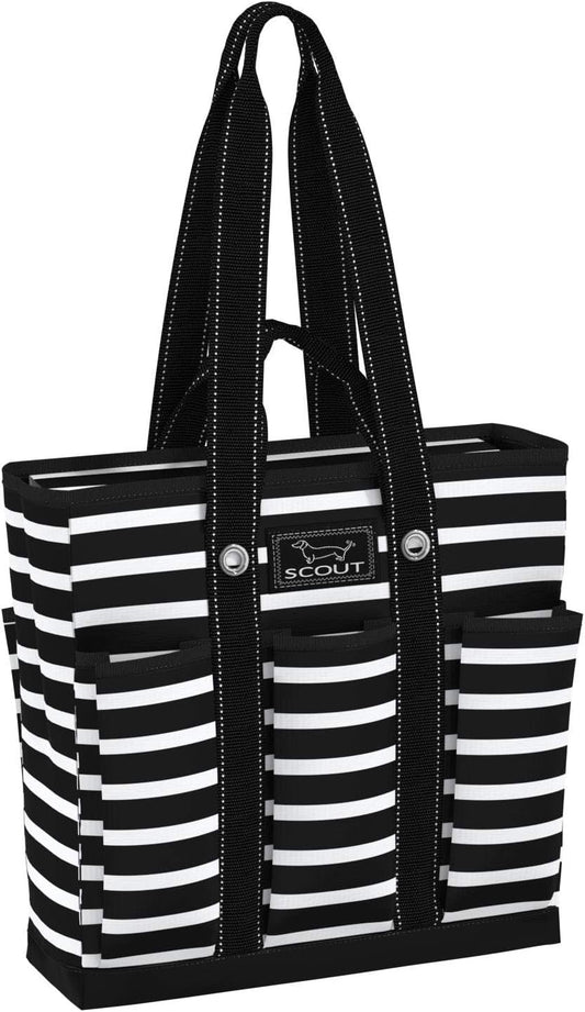 SCOUT Rocket Pocket Tote - Multi-Pocket Travel, Nurse, Teacher, Mom Tote, 7 Pockets Total, Two Sets of Straps, Folds Flat