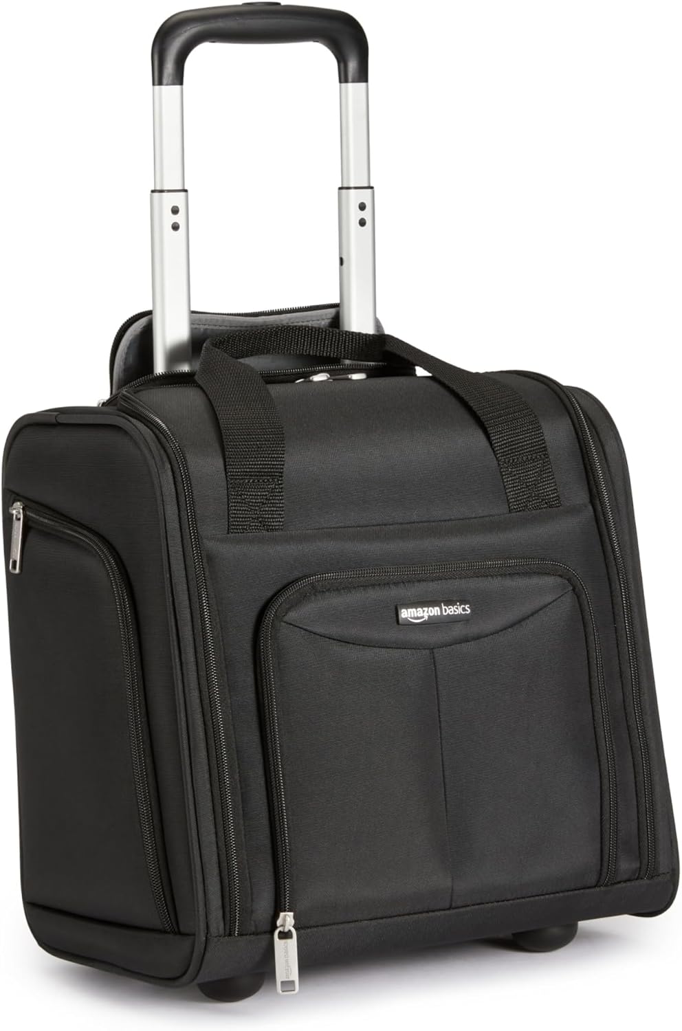 Amazon Basics Underseat Carry On Luggage with Wheels - 14" Rolling Travel Bag, Black