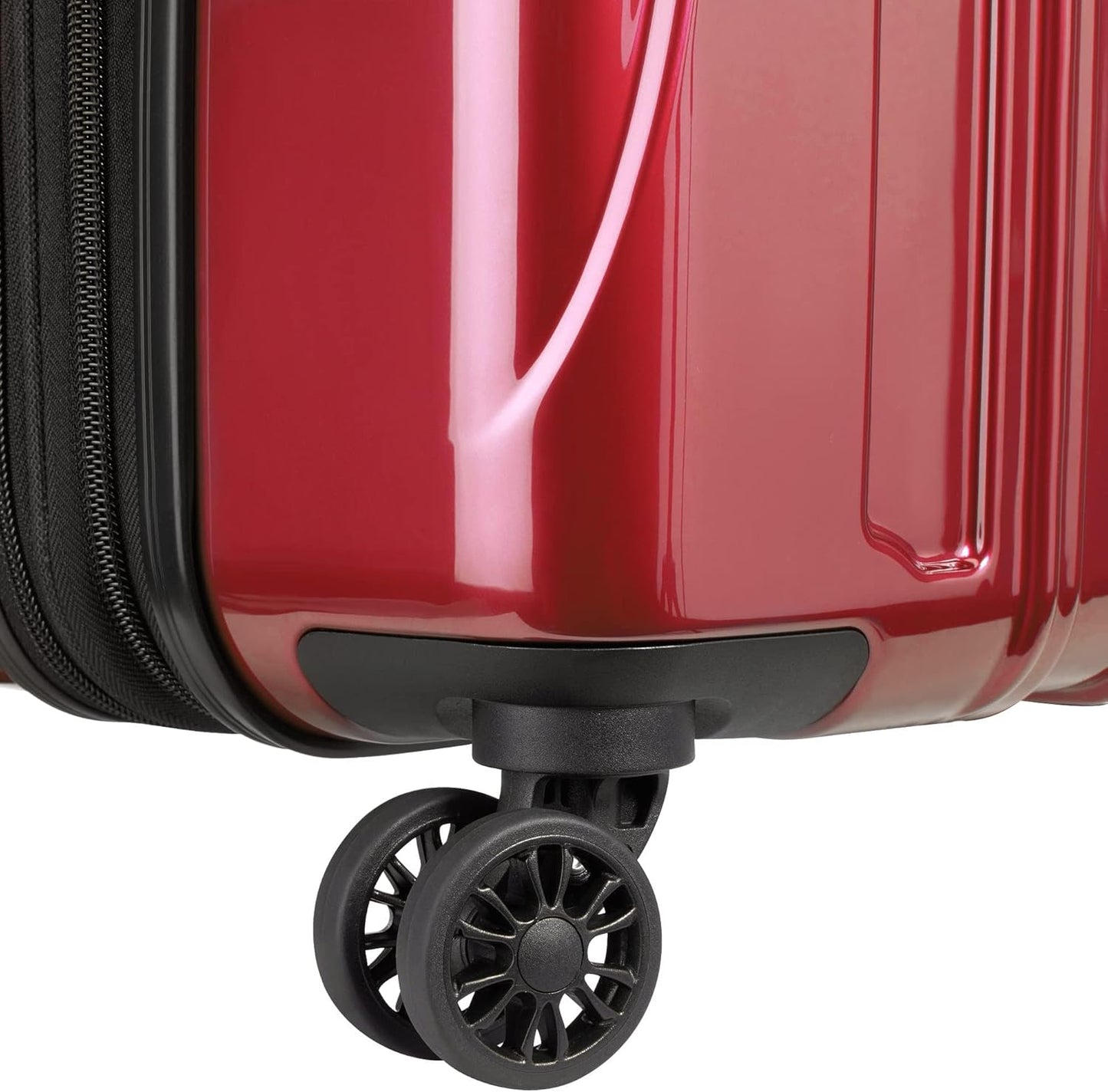 DELSEY PARIS Helium Aero Hardside Expandable Luggage with Spinner Wheels, Brick Red, Checked-Large 28 Inch