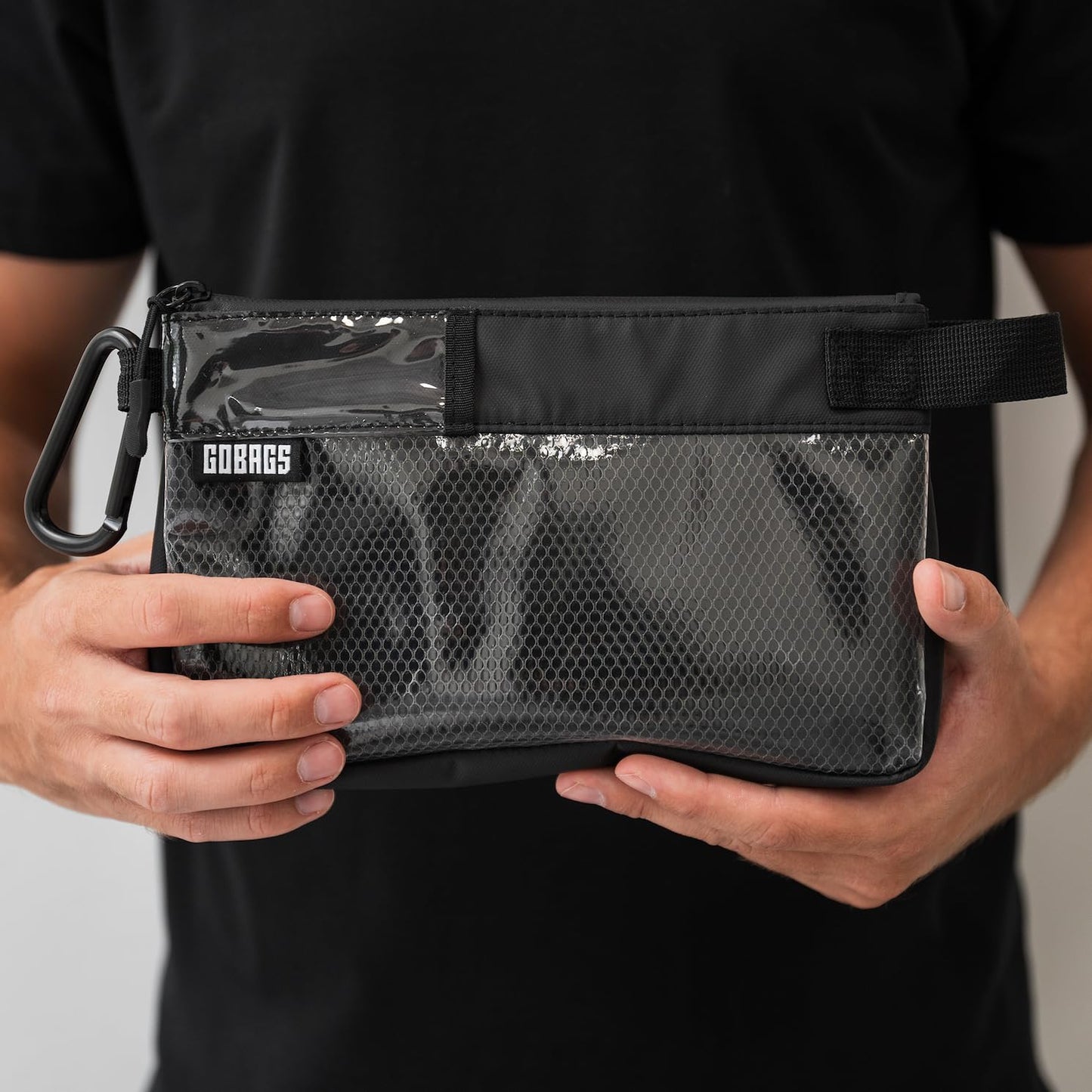 GOBAGS Production Zipper Bags - Electronics & Camera Accessories Bag - Cable organizer, Gear Accessory Pouch, Travel Camera Essentials (Small, Black, 2 pack)