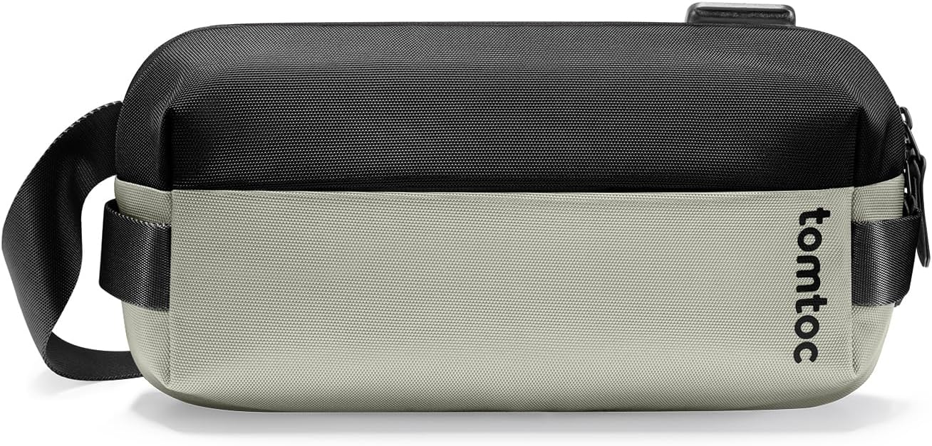 tomtoc Compact EDC Sling Bag, Minimalist Chest Shoulder Backpack Crossbody Bag for Men Women, Lightweight Carry Casual Bag