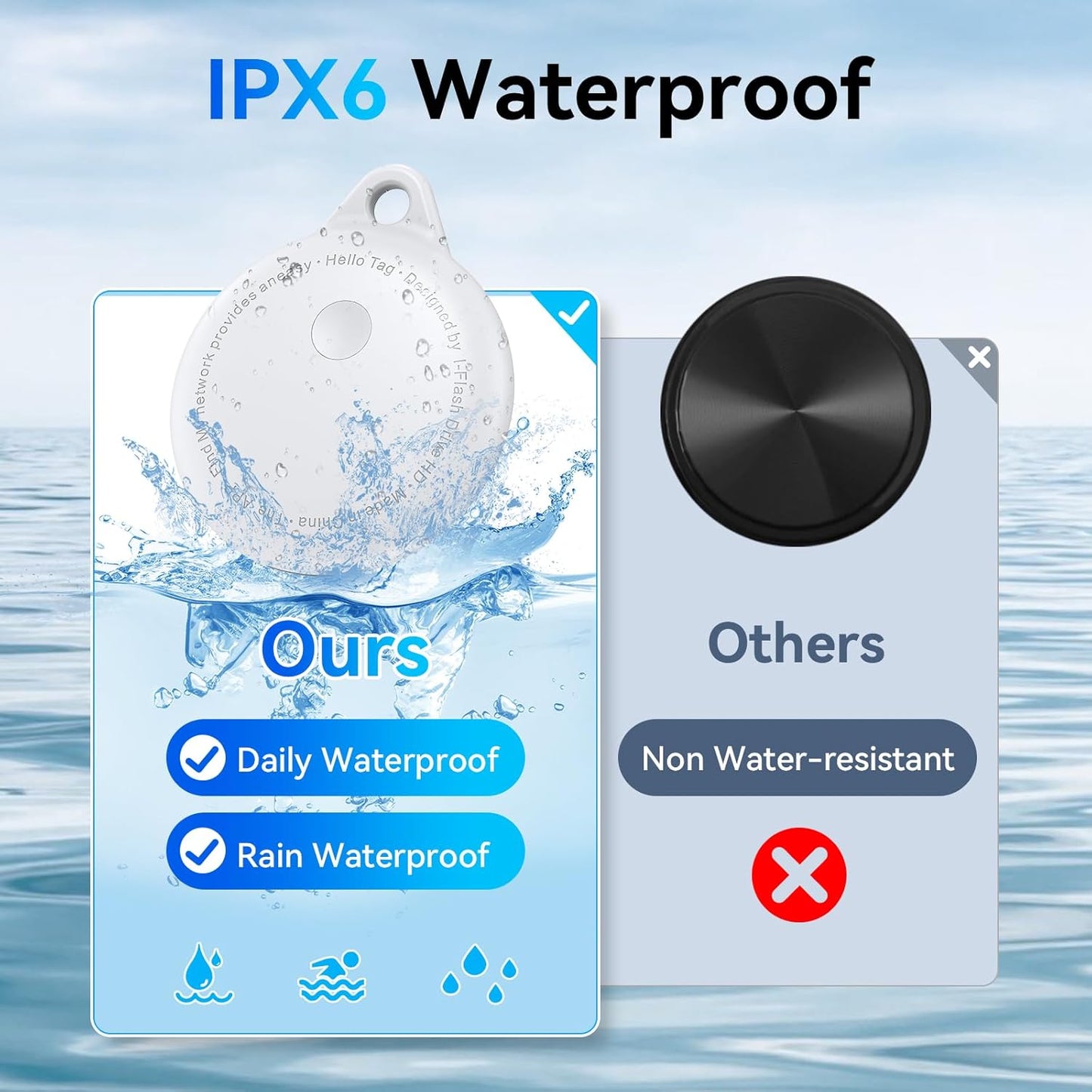 Tags-4 Pack, Smart Bluetooth Tracker Work with Apple Find My, Key Finders and Find My Tracker, Game Changer Waterproof Smart Tag with Key Ring GPS Tracker Tag for Keys/Luggage/Wallet (White)