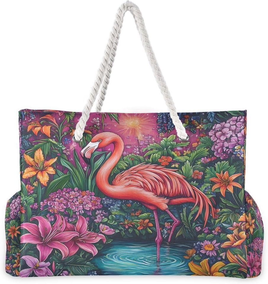 senya Large Beach Bags Totes Canvas Tote Shoulder Bag Soft Wave Water Resistant Bags for Gym Travel Daily Ocean