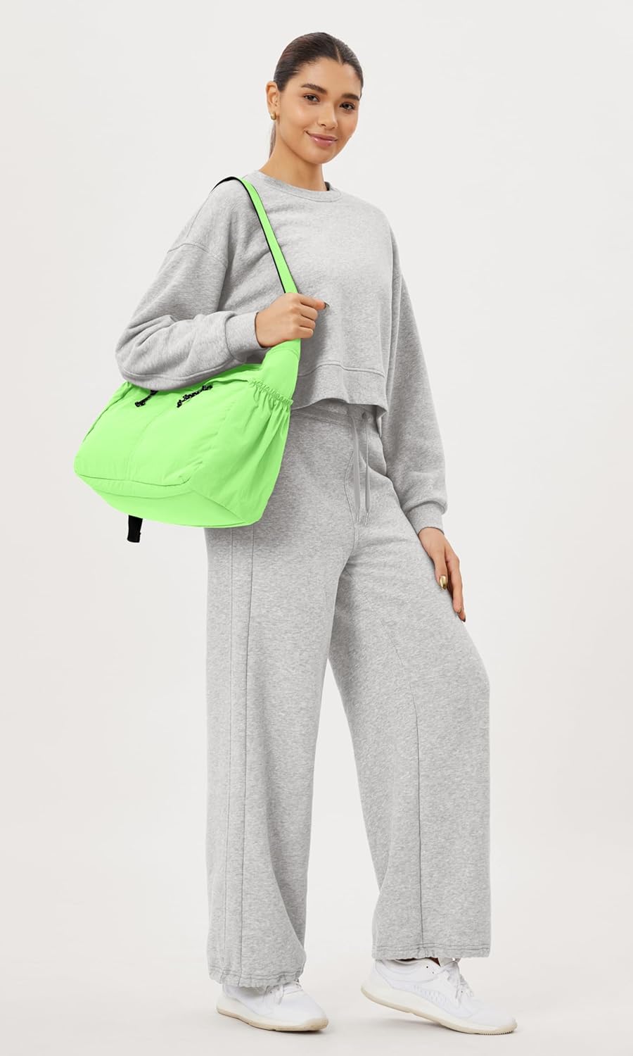 ODODOS 20L Crossbody Tote Bag Large Capacity Lightweight Hobo Shoulder Sling Bags for Gym Shopping Beach Travel