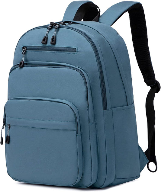 Lanola Basic Multi-Pocket Multipurpose Backpack Classical Water Resistant Bookbag For School Business Travel or Casual Daypack Backpacks For Men Or Women - Turquoise